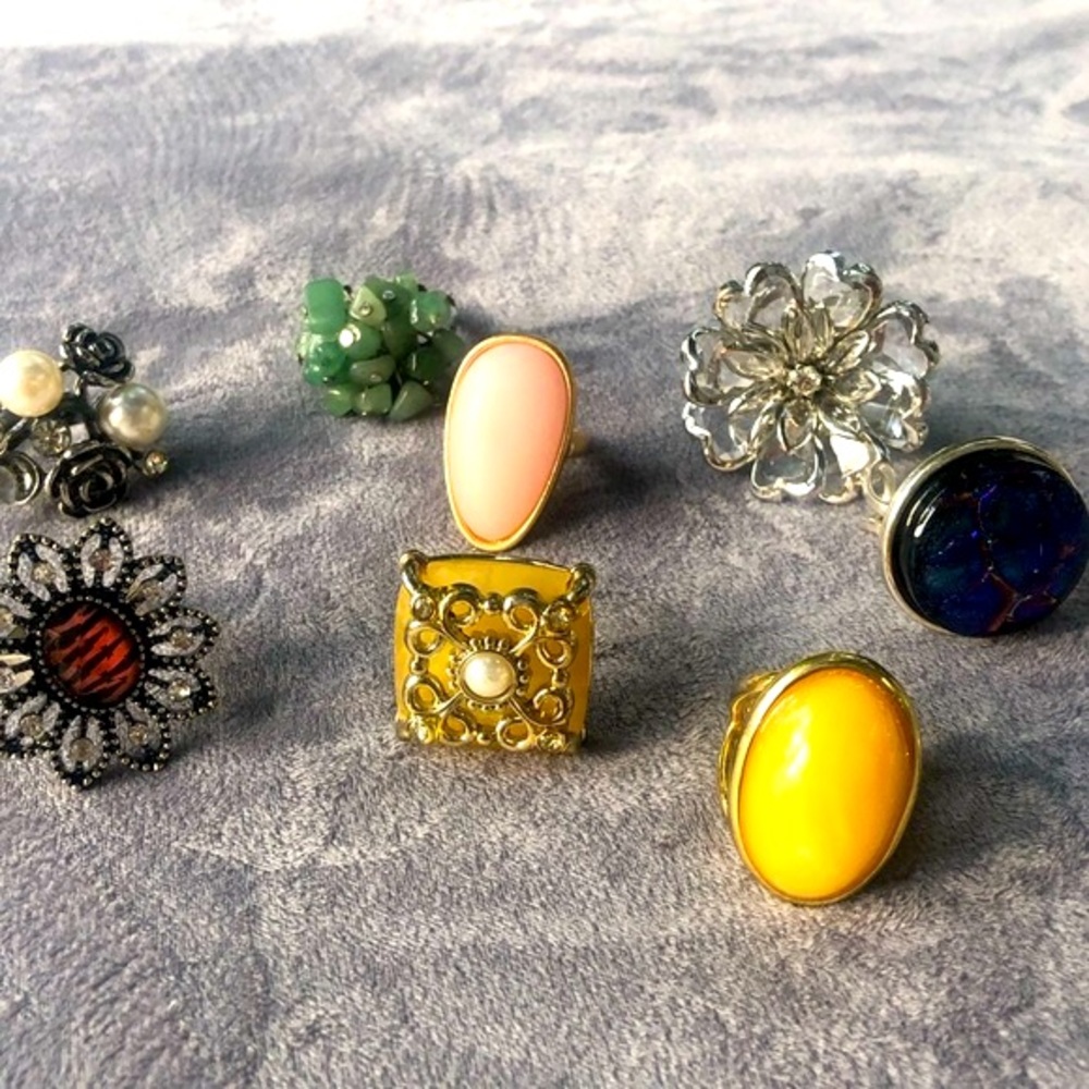 Costume Fashion 9 Piece Ring Bundle